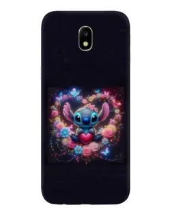 Чехол для Samsung Galaxy J7 2017 (J730F EU) с картинкой «Stitch в цветах»