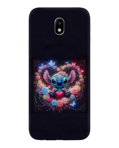 Чехол для Samsung Galaxy J7 2017 (J730F EU) с картинкой «Stitch в цветах»