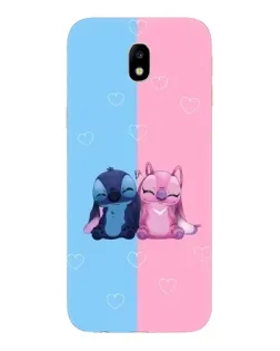 Чехол для Samsung Galaxy J7 2017 (J730F EU) с картинкой «Stitch и Angel Love»