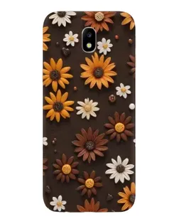 Чехол для Samsung Galaxy J7 2017 (J730F EU) с картинкой «Узор из маленьких подсолнухов» Чехол для Samsung Galaxy J7 2017 (J730F EU) с картинкой «Узор из маленьких подсолнухов»