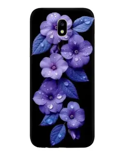 Чехол для Samsung Galaxy J7 2017 (J730F EU) с картинкой «Фиолетовые цветы с росою» Чехол для Samsung Galaxy J7 2017 (J730F EU) с картинкой «Фиолетовые цветы с росою»