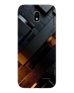 Чехол для Samsung Galaxy J7 2017 (J730F EU) с картинкой «Черные геометрические блоки»