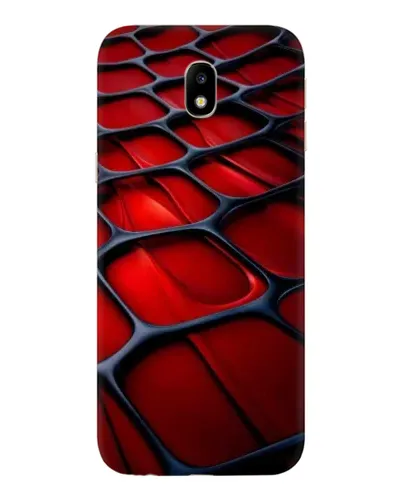 Чехол для Samsung Galaxy J7 2017 (J730F EU) с картинкой «Красная глянцевая сетка»