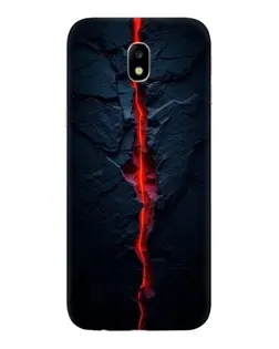 Чехол для Samsung Galaxy J7 2017 (J730F EU) с картинкой «Kрасная лавовая трещина»