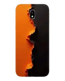 Чехол для Samsung Galaxy J7 2017 (J730F EU) с картинкой «Оранжевый разлом»
