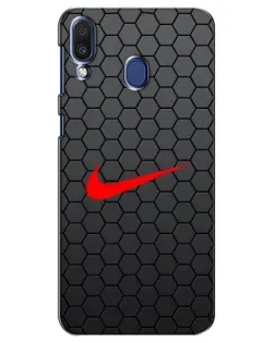Чехол для Samsung Galaxy M20 (M205) с картинкой «Nike — карбоновая сетка» Чехол для Samsung Galaxy M20 (M205) с картинкой «Nike — карбоновая сетка»