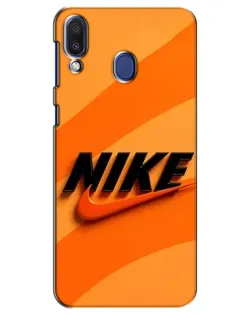 Чехол для Samsung Galaxy M20 (M205) с картинкой «Оранжевый драйв Nike» Чехол для Samsung Galaxy M20 (M205) с картинкой «Оранжевый драйв Nike»
