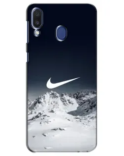 Чехол для Samsung Galaxy M20 (M205) с картинкой «Nike — зимние горы» Чехол для Samsung Galaxy M20 (M205) с картинкой «Nike — зимние горы»