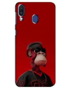 Чехол для Samsung Galaxy M20 (M205) с картинкой «Bored Ape в красном» Чехол для Samsung Galaxy M20 (M205) с картинкой «Bored Ape в красном»