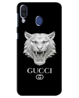 Чехол для Samsung Galaxy M20 (M205) с картинкой «Gucci — серебряный лев»