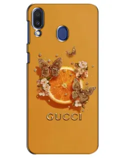 Чехол для Samsung Galaxy M20 (M205) с картинкой «Gucci — золотые бабочки»