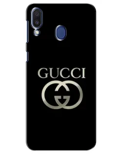 Чехол для Samsung Galaxy M20 (M205) с картинкой «Gucci — золото на черном»