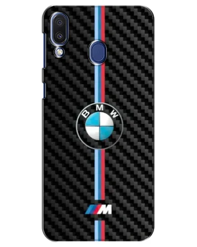 Чехол для Samsung Galaxy M20 (M205) с картинкой «Эмблема BMW и карбон»