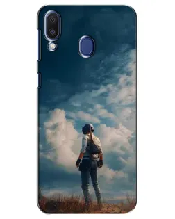 Чехол для Samsung Galaxy M20 (M205) с картинкой «Герой PUBG на скале» Чехол для Samsung Galaxy M20 (M205) с картинкой «Герой PUBG на скале»