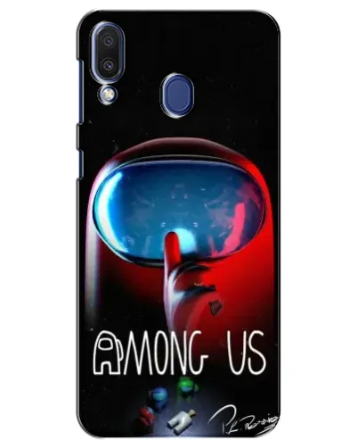 Чехол для Samsung Galaxy M20 (M205) с картинкой «Красный импостер — макро»