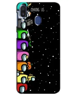 Чехол для Samsung Galaxy M20 (M205) с картинкой «Команда Among Us» Чехол для Samsung Galaxy M20 (M205) с картинкой «Команда Among Us»