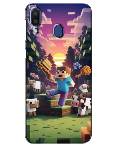 Чохол для Samsung Galaxy M20 (M205) з картинкою «Стів на фермі» Чохол для Samsung Galaxy M20 (M205) з картинкою «Стів на фермі»