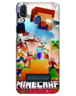 Чохол для Samsung Galaxy M20 (M205) з картинкою «Minecraft герої гри»