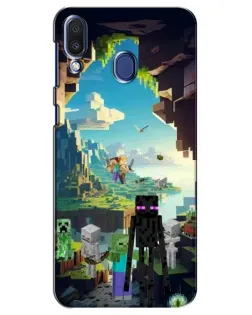 Чохол для Samsung Galaxy M20 (M205) з картинкою «Ендермен у лісі»