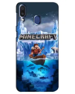 Чохол для Samsung Galaxy M20 (M205) з картинкою «Minecraft льодянийсвіт»