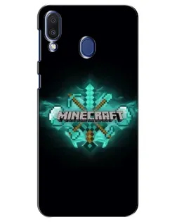 Чохол для Samsung Galaxy M20 (M205) з картинкою «Minecraft Diamond лого»