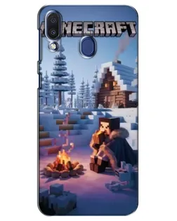 Чохол для Samsung Galaxy M20 (M205) з картинкою «Зимовий Minecraft»
