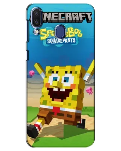Чохол для Samsung Galaxy M20 (M205) з картинкою «Губка Боб Minecraft» Чохол для Samsung Galaxy M20 (M205) з картинкою «Губка Боб Minecraft»