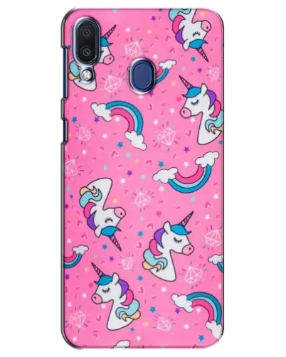 Чехол для Samsung Galaxy M20 (M205) с картинкой «Unicorn паттерн розовый»