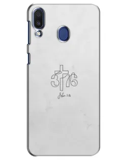 Чехол для Samsung Galaxy M20 (M205) с картинкой «Иоанна 3:16 Крест» Чехол для Samsung Galaxy M20 (M205) с картинкой «Иоанна 3:16 Крест»