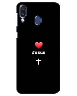 Чехол для Samsung Galaxy M20 (M205) с картинкой «Сердце - Jesus» Чехол для Samsung Galaxy M20 (M205) с картинкой «Сердце - Jesus»