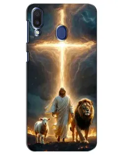 Чехол для Samsung Galaxy M20 (M205) с картинкой «Лев Иуды и Свет» Чехол для Samsung Galaxy M20 (M205) с картинкой «Лев Иуды и Свет»