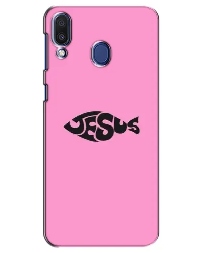 Чехол для Samsung Galaxy M20 (M205) с картинкой «Розовый символ Jesus» Чехол для Samsung Galaxy M20 (M205) с картинкой «Розовый символ Jesus»
