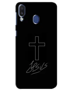 Чехол для Samsung Galaxy M20 (M205) с картинкой «Графический крест Jesus»