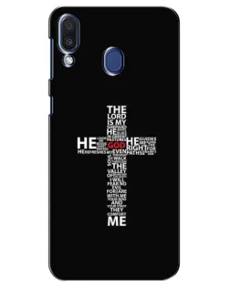 Чехол для Samsung Galaxy M20 (M205) с картинкой «Текстовый крест»