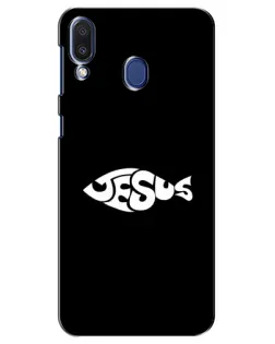 Чехол для Samsung Galaxy M20 (M205) с картинкой «Рыба Jesus»