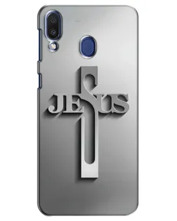 Чехол для Samsung Galaxy M20 (M205) с картинкой «Металлический крест Jesus»