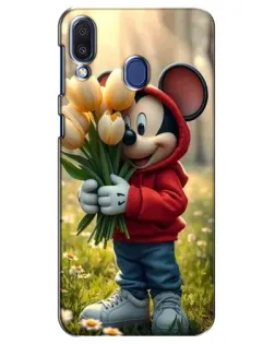 Чехол для Samsung Galaxy M20 (M205) с картинкой «Микки с тюльпанами» Чехол для Samsung Galaxy M20 (M205) с картинкой «Микки с тюльпанами»