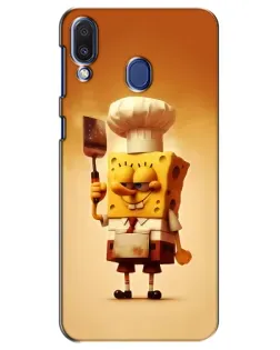 Чехол для Samsung Galaxy M20 (M205) с картинкой «Губка Боб повар»