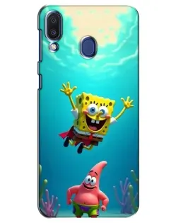 Чехол для Samsung Galaxy M20 (M205) с картинкой «Спанч Боб под водой»