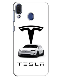 Чехол для Samsung Galaxy M20 (M205) с картинкой «Tesla White Style»