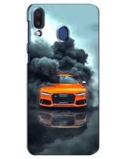 Чехол для Samsung Galaxy M20 (M205) с картинкой «Audi в облаках дыма»
