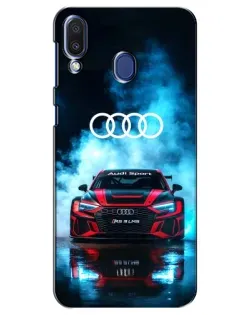 Чехол для Samsung Galaxy M20 (M205) с картинкой «Audi Sport — неон»