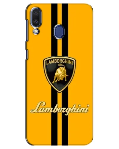 Чехол для Samsung Galaxy M20 (M205) с картинкой «Lamborghini Stripe желтый»