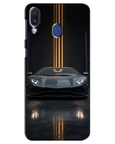 Чехол для Samsung Galaxy M20 (M205) с картинкой «Lamborghini золотые линии»