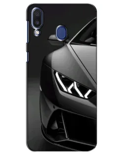 Чехол для Samsung Galaxy M20 (M205) с картинкой «Lamborghini фары детализация»