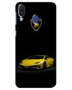 Чехол для Samsung Galaxy M20 (M205) с картинкой «Lamborghini желтый акцент»