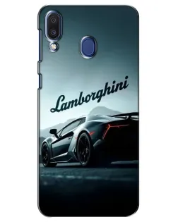 Чехол для Samsung Galaxy M20 (M205) с картинкой «Классическая надпись Lamborghini»