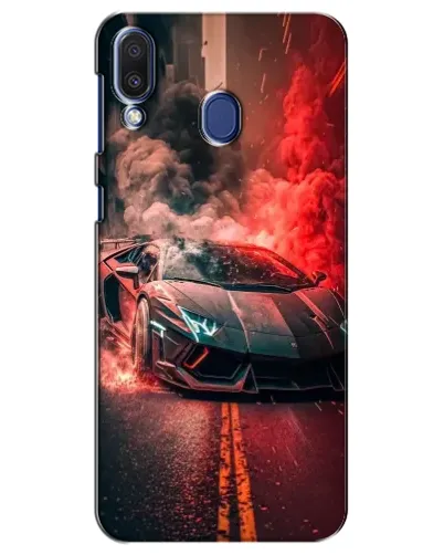 Чехол для Samsung Galaxy M20 (M205) с картинкой «Lamborghini красный дым»