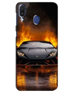 Чехол для Samsung Galaxy M20 (M205) с картинкой «Lamborghini в огне»