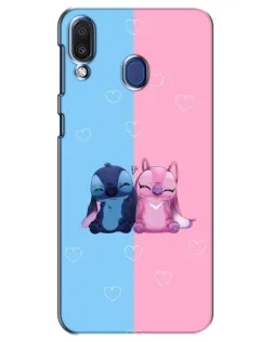 Чехол для Samsung Galaxy M20 (M205) с картинкой «Stitch и Angel Love» Чехол для Samsung Galaxy M20 (M205) с картинкой «Stitch и Angel Love»